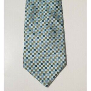 Ted Baker London 100% Silk Mens Tie Necktie Geometric Squares Multi-color